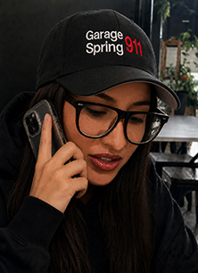 San Diego Garage Spring 911 chantel answering the phone.